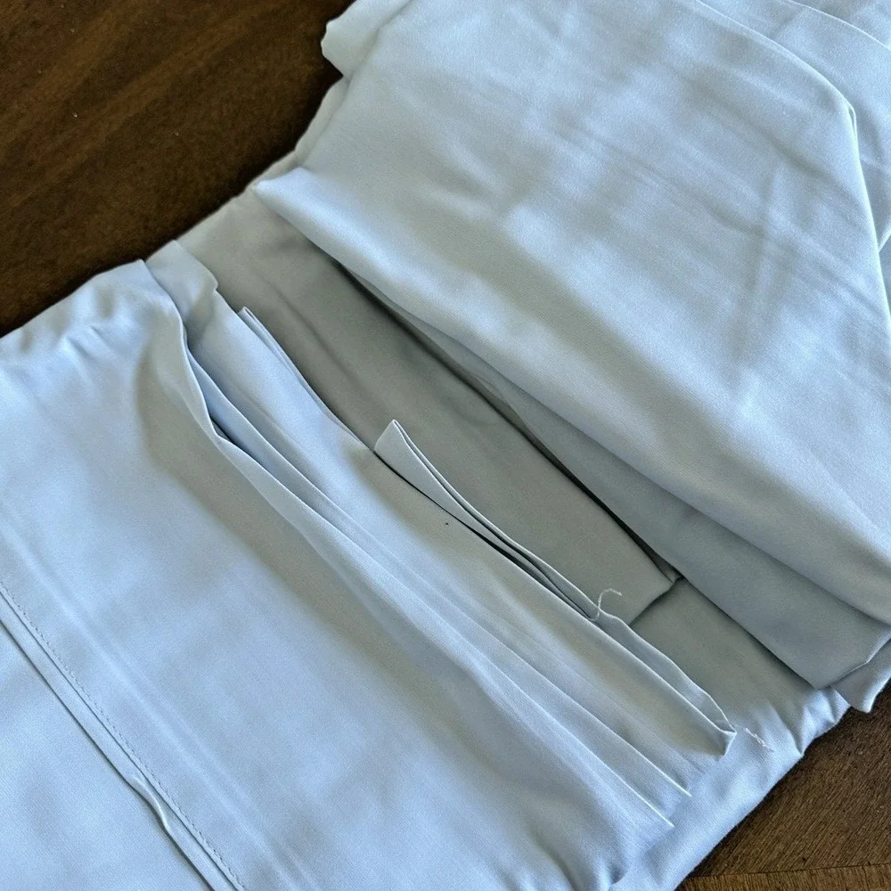 NEW Ralph Lauren Queen 4Pc Dunham Sateen Sheet Set Silver 300 TC 100% Cotton
